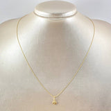 Set Cadena y Dije Aguja Trenzada + Abeja 1.15gr / 17 3/4 in / Oro Amarillo 18K