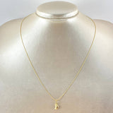 Set Cadena y Dije Aguja Trenzada + Luna 1.15gr / 17 3/4 in / Oro Amarillo 18K