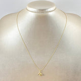 Set Cadena y Dije Aguja Trenzada + Tortuga 1.2gr / 17 3/4 in / Oro Amarillo 18K