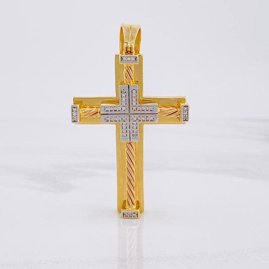 Dije Cruz 21.9gr / 2 1/2 in / Tres Oros 18K ©
