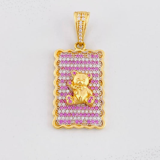 Wavy Bear Plate Pendant 5.9gr / 1 1/2 in / 18K Yellow Gold ©
