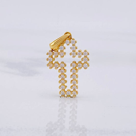 Dije Cruz Bordeada 2.3gr / 2.9cm / Oro 18K ©