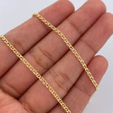 Flat Mariner Chain 2gr / 17.7in / +3 18K Gold &