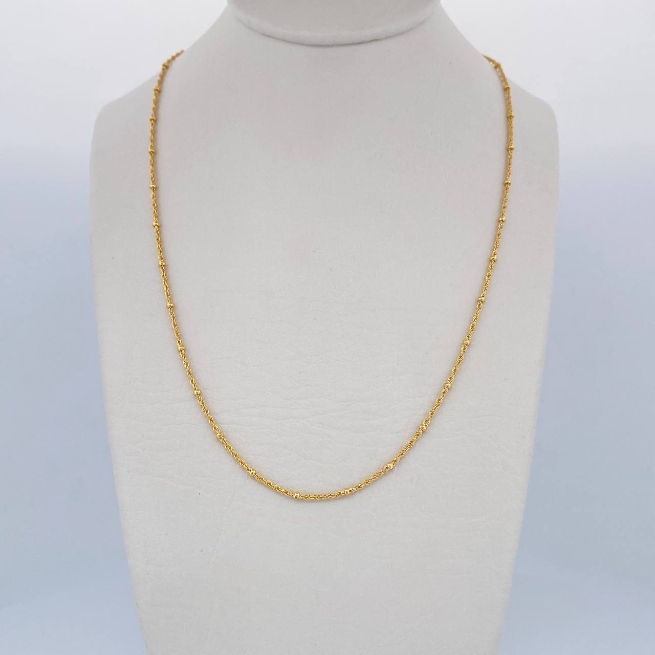 Rope Chain Donuts 1.45gr / 19.7in / +3 18K Gold &