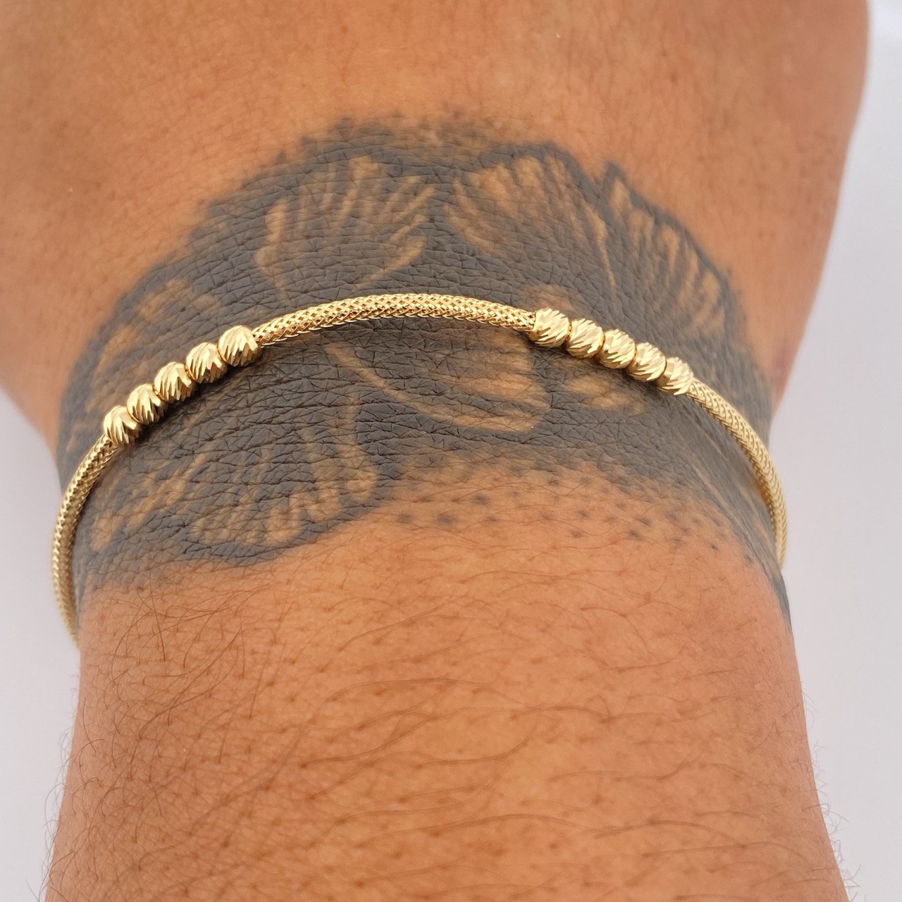 Flex Cross Bracelet 2.05gr / 7.5in-8.3in / +4 18K Gold $
