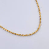 Rope Chain 1.15gr / 45cm / +3 18K Gold &