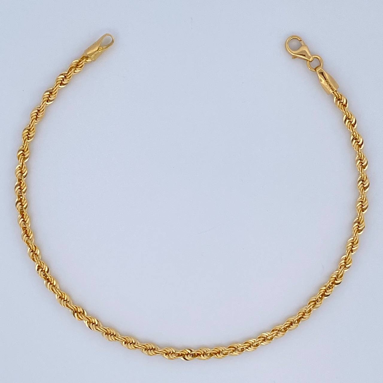 Rope Bracelet 2gr / 7.6in / +3 18K Gold &