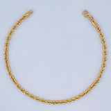 Rope Bracelet 2gr / 7.6in / +3 18K Gold &