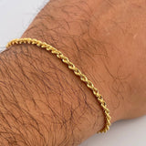 Rope Bracelet 2gr / 7.6in / +3 18K Gold &