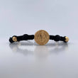 Black San Benito Bracelet 2.4gr / 6mm-3mm Beads Diamond Cut Neoprenes 18K Yellow Gold &