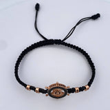 Black Bracelet Charm Timon 3.95gr / Black Zircons Two-tone Black Rose 18K &