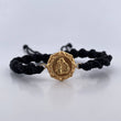 Black Bracelet Charm Virgen Del Carmen 1.35gr / Stamped 18K Yellow Gold &