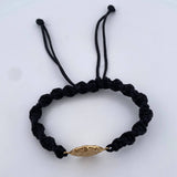 Black Bracelet Charm Virgen Del Carmen 1.35gr / Stamped 18K Yellow Gold &
