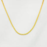 Cadena China 2.1g / 24 in / 1mm Oro Amarillo 18K