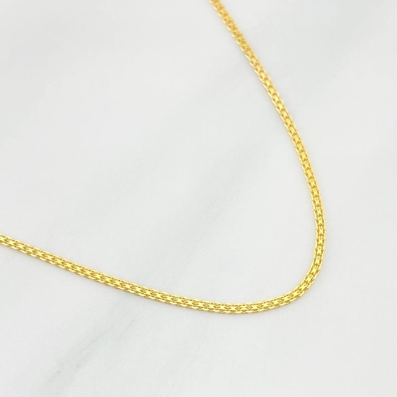 Cadena China 2.1g / 24 in / 1mm Oro Amarillo 18K