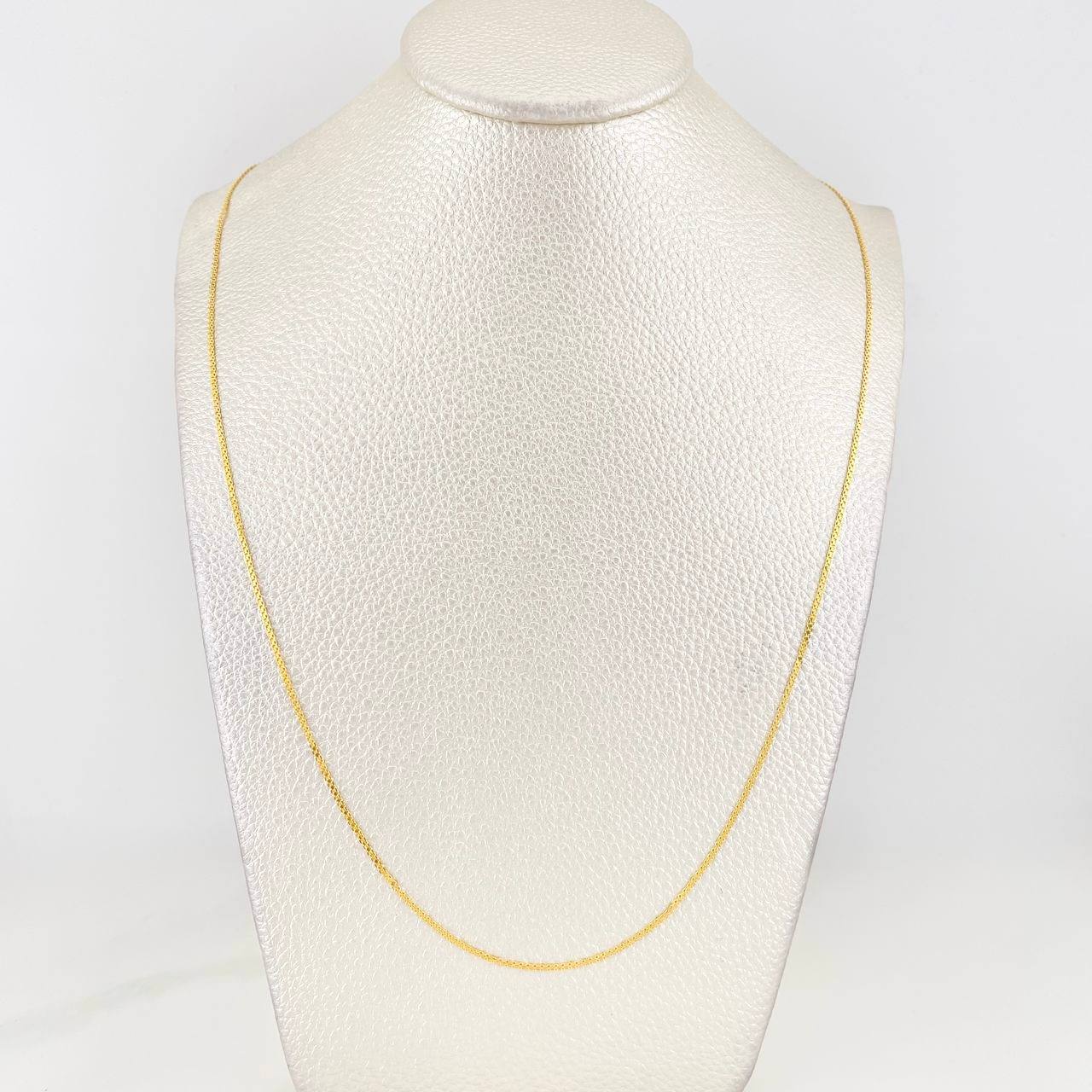 Cadena China 2.1g / 24 in / 1mm Oro Amarillo 18K