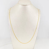 Cadena China 2.1g / 24 in / 1mm Oro Amarillo 18K