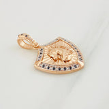 Dije Caballo 6.15g / 1 1/2 in Dos Oros Blanco Rosa 18K
