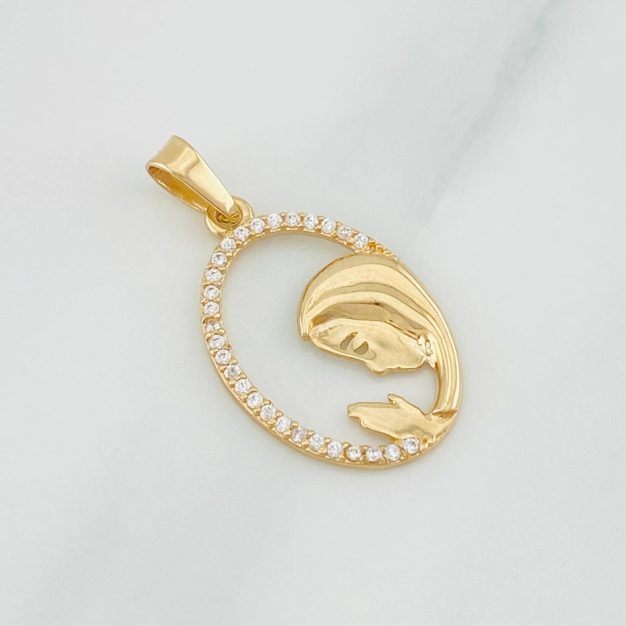 Dije Virgen Maria 1.3g / 1 in Oro Amarillo 18K