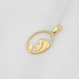 Dije Virgen Maria 1.3g / 1 in Oro Amarillo 18K