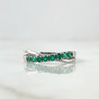 Crossed Ring 2.8gr T7 3/4 Emeralds 45pts White Gold (Jewel)*