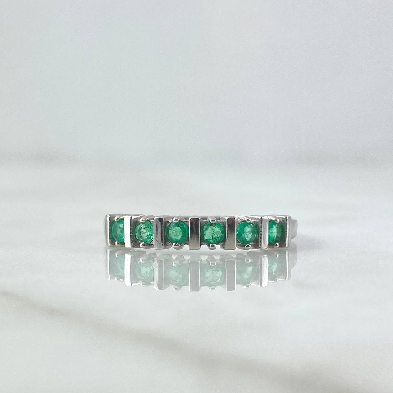 Ring Rail 2.05gr T7 Emerald 33pts White Gold (Jewel)*