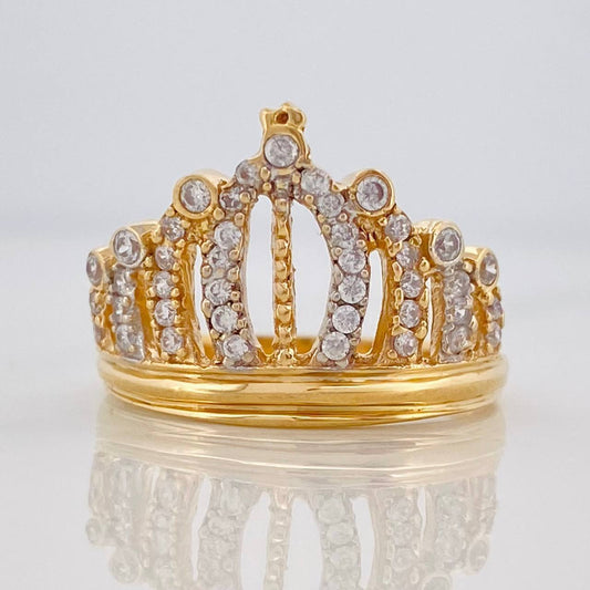 Crown Ring 4.15g / Size 7 1/2 Yellow Gold 18K
