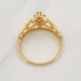 Anillo Corona Olas 2.85g / T7 1/4 Dos Oros Amarillo Blanco 18K