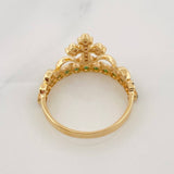 Anillo Corona Cruz 2.4g / T6 Oro Amarillo 18K