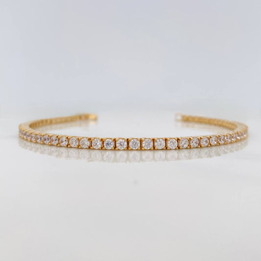 Pulso Tennis 11.6g / 7 in / 2.8mm Oro Amarillo 18K