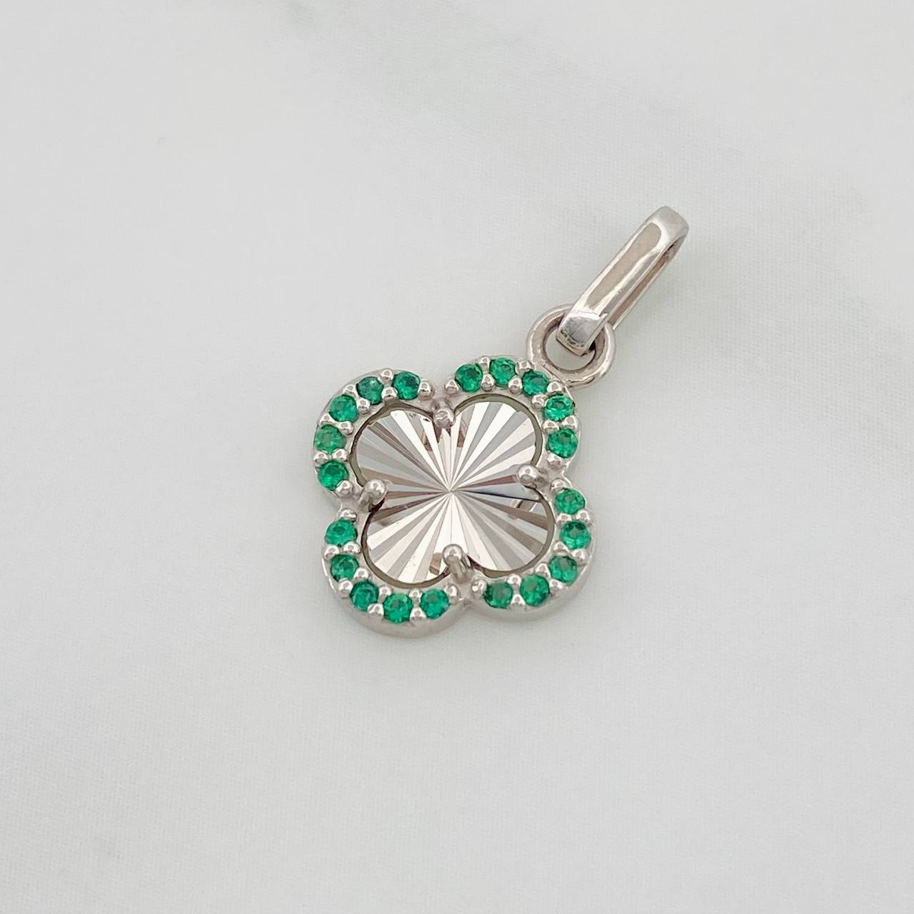 Clover Pendant 1g / 3/4 in White Gold 18K