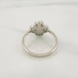 Anillo Trebol 2.25g / T6 1/4 Oro Blanco 18K