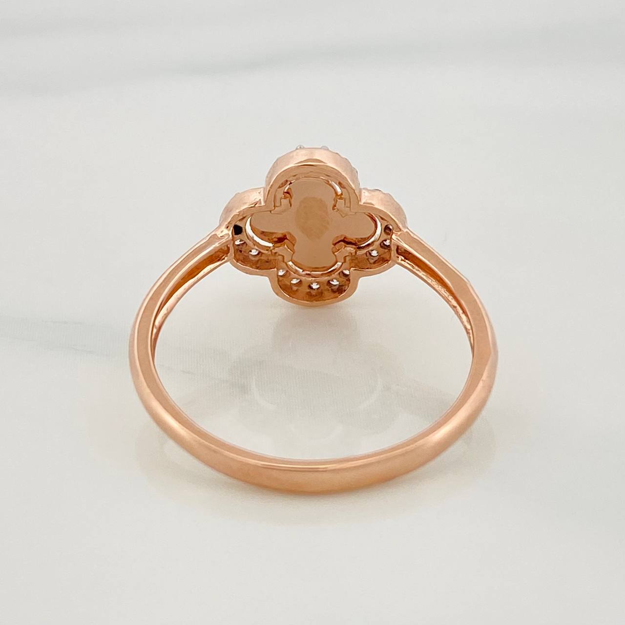 Clover Ring 2.05g / T6 3/4 Two-tone White Rose Gold 18K