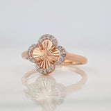 Clover Ring 2.05g / T6 3/4 Two-tone White Rose Gold 18K