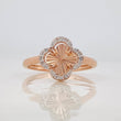 Clover Ring 2.05g / T6 3/4 Two-tone White Rose Gold 18K
