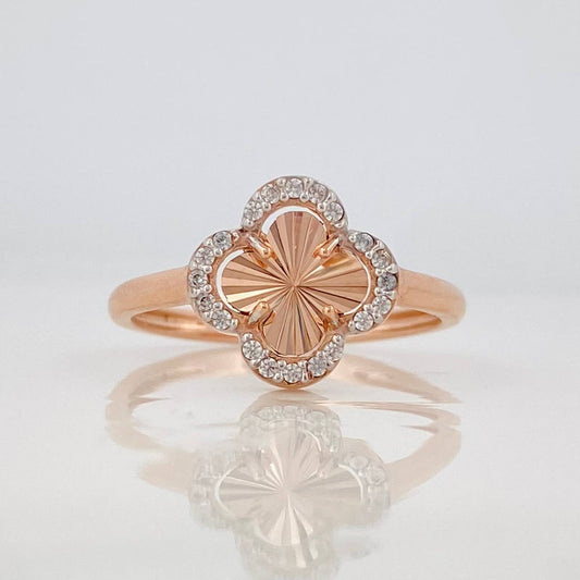 Clover Ring 2.05g / T6 3/4 Two-tone White Rose Gold 18K