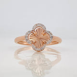 Clover Ring 2.05g / T6 3/4 Two-tone White Rose Gold 18K