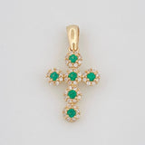 Dije Cruz Tupida 1.6g / 1 in Oro Amarillo 18K