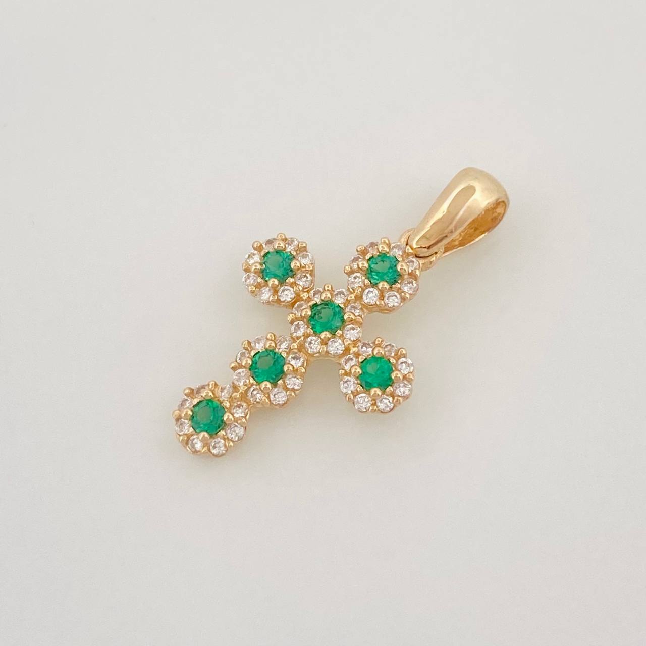 Dije Cruz Tupida 1.6g / 1 in Oro Amarillo 18K