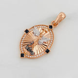 Pendant Saint Michael Archangel 4.25g / 1 1/2 in Three Golds 18K