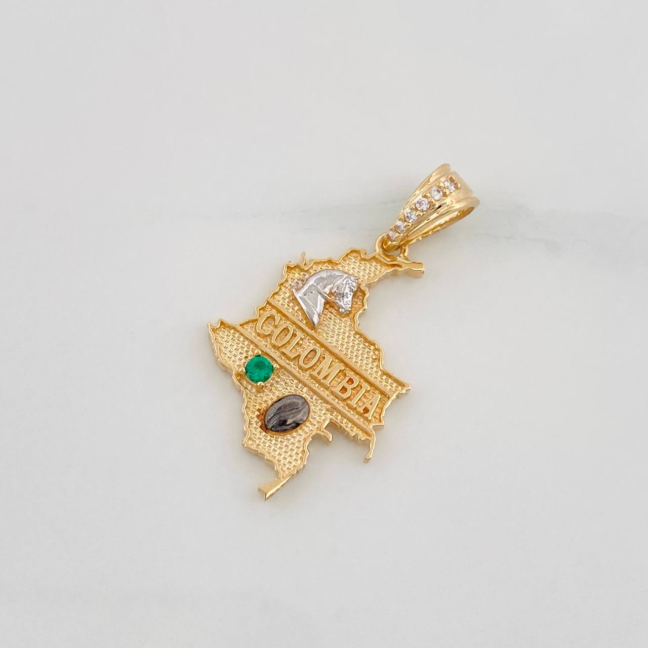 Dije Mapa Colombia 2.65g / 1 in Tres Oros 18K