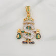 Peso Sign Pendant 5.55g / 1 1/2 in Three Golds 18K