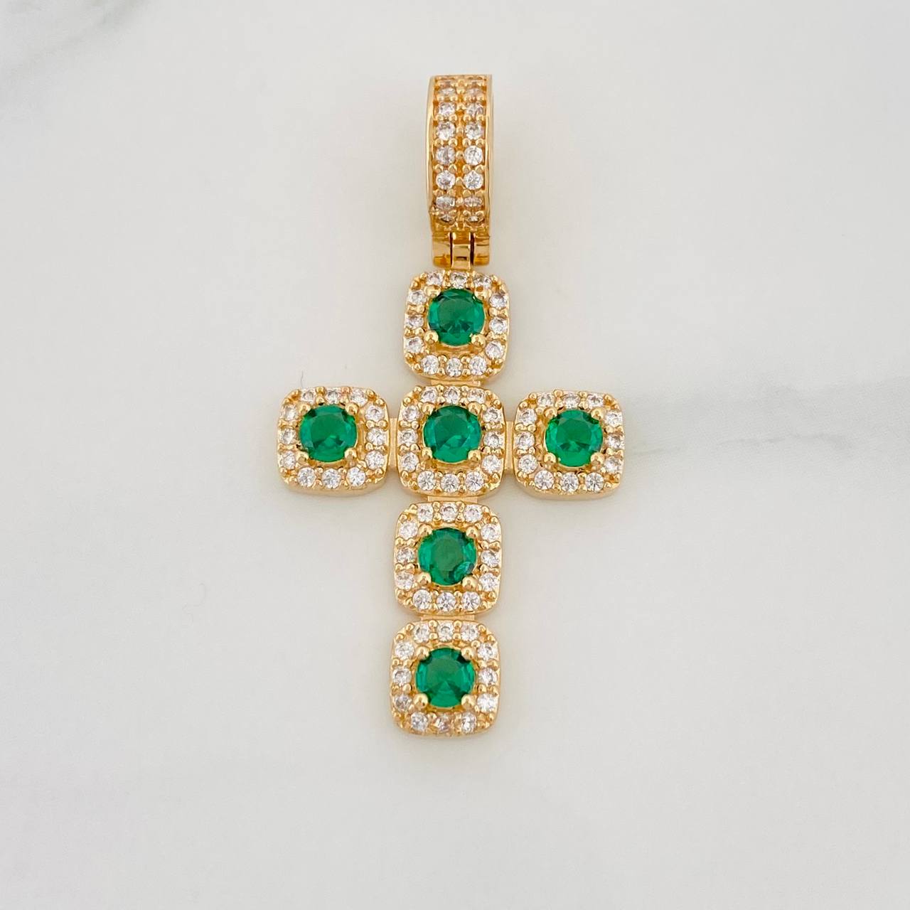 Pendant Dense Cross 3.45g / 1 1/2 in Yellow Gold 18K