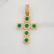 Pendant Dense Cross 3.45g / 1 1/2 in Yellow Gold 18K
