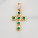 Pendant Dense Cross 3.45g / 1 1/2 in Yellow Gold 18K