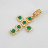 Pendant Dense Cross 3.45g / 1 1/2 in Yellow Gold 18K
