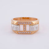 Anillo Hevilla Atornillada 5.75gr / T10 / Dos Oros Blanco Rosa 18K