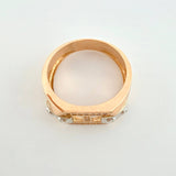 Anillo Hevilla Atornillada 5.75gr / T10 / Dos Oros Blanco Rosa 18K