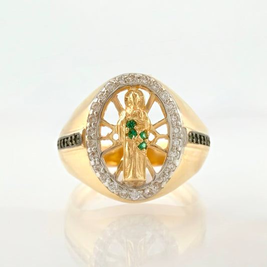 Anillo San Judas Tadeo 5.8gr / T10 / Oro Amarillo 18K