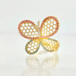 Anillo Mariposa Malla Exagonal 4.8gr / T7 / Oro Amarillo 18K